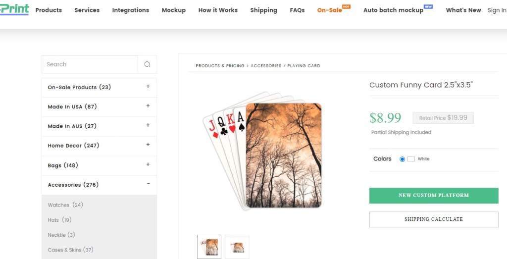 InterestPrint playing card deck print-on-demand company