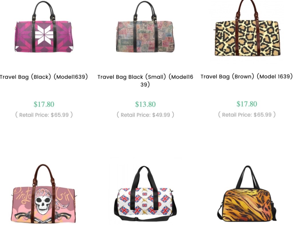 InterestPrint custom gym bag & duffle bag print-on-demand supplier