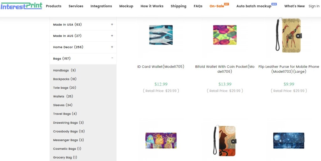 InterestPrint wallet & purse print-on-demand company