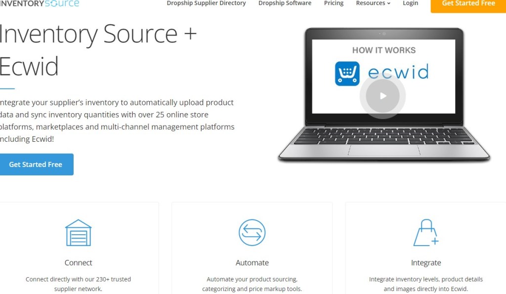 InventorySource Ecwid dropshipping app & supplier