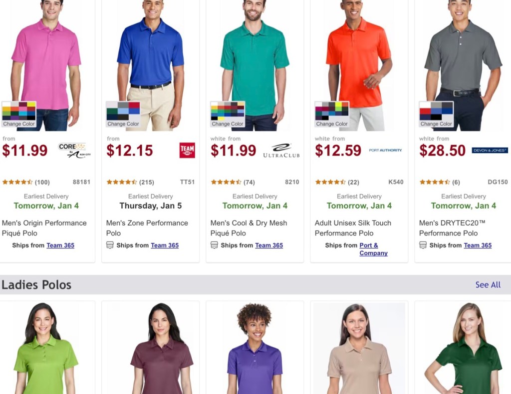 JiffyShirts wholesale blank polo shirt supplier