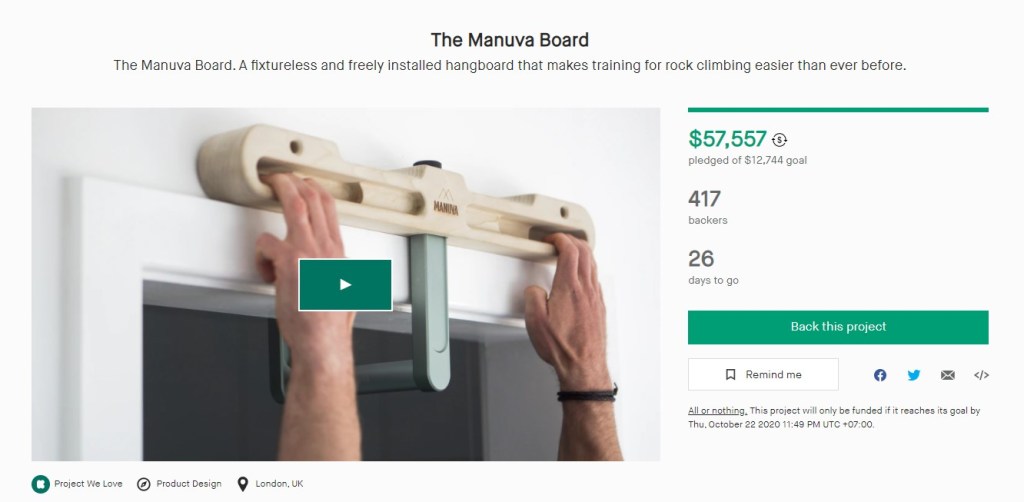 Kickstarter product page