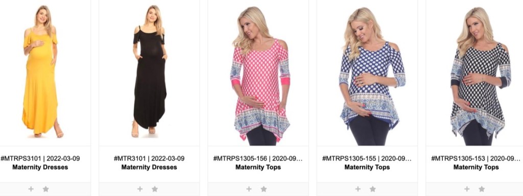 LA Showroom wholesale maternity clothing supplier