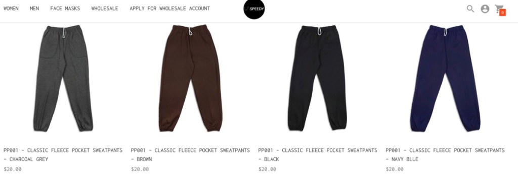 LA Speedy custom joggers & sweatpants manufacturer in the USA