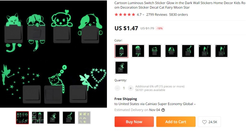 Luminous stickers dropshipping product idea