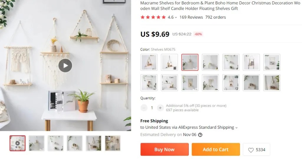 Macrame hanging shelves furniture dropshipping product idea