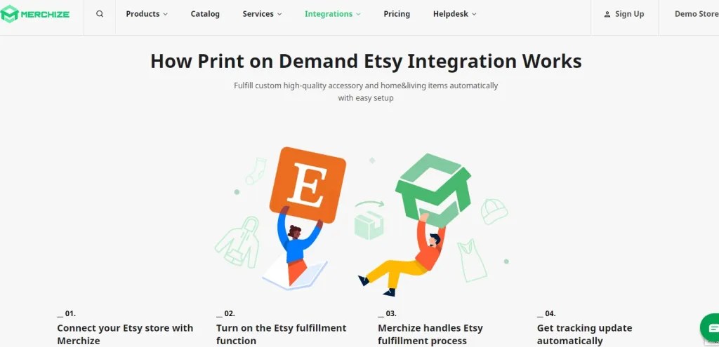 Merchize Etsy print-on-demand partner