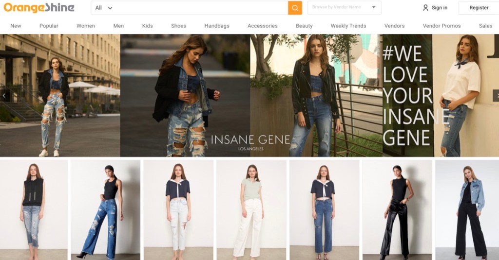 OrangeShine wholesale fashion clothing marketplace