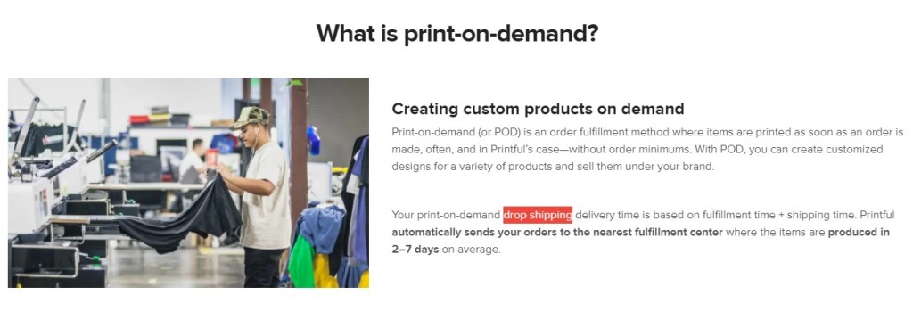 Print-on-demand definition