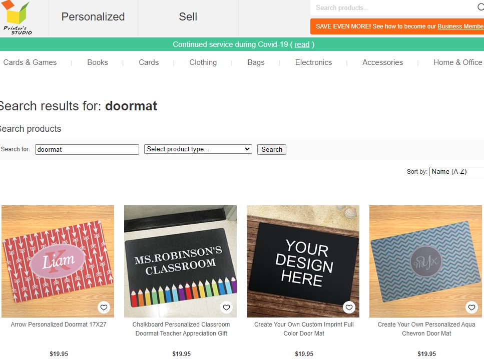 PrinterStudio doormat & rug print-on-demand company