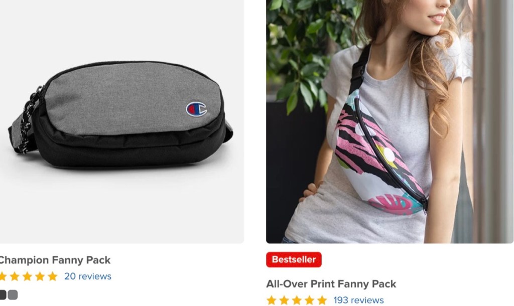 Printful fanny pack print-on-demand supplier