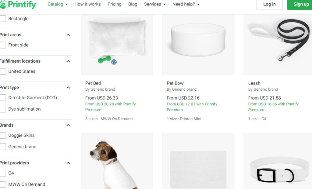 Printify pet clothing & pet supply dropshipping supplier