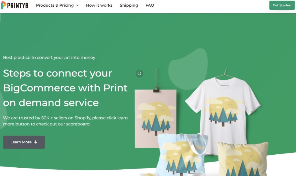 Printy6 BigCommerce print-on-demand app