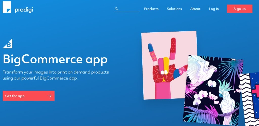 Prodigi BigCommerce print-on-demand app