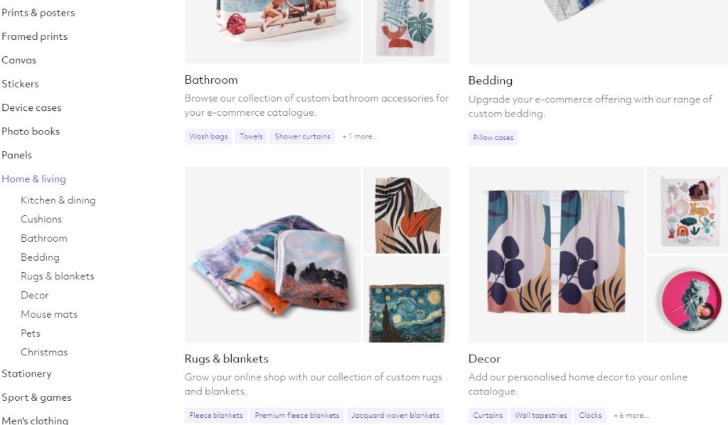 Prodigi furniture & home decor print-on-demand company