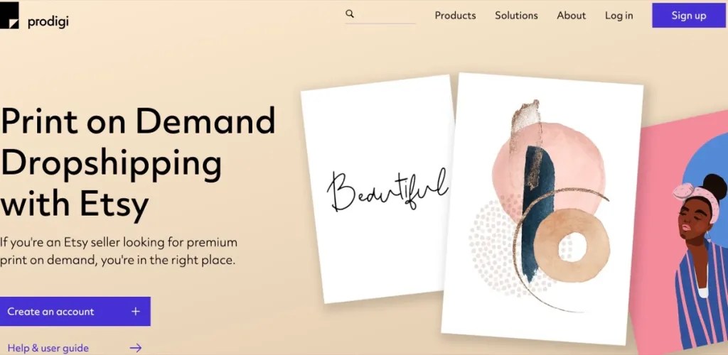 Prodigi print-on-demand supplier in the UK for Etsy