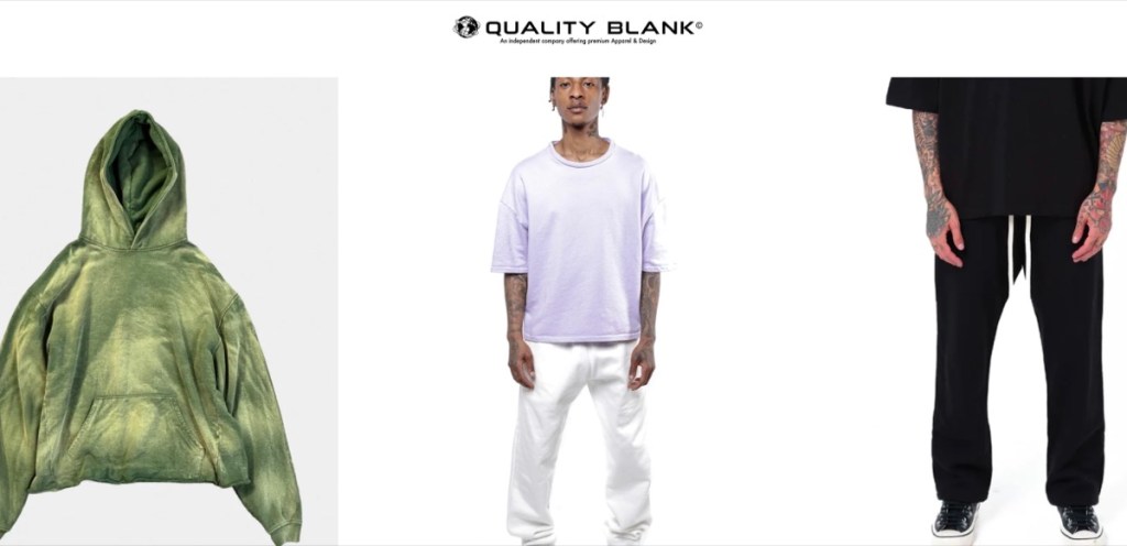 Quality Blank custom streetwear manufacturer in the USA