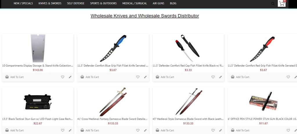 Shelterdist knife dropshipping supplier