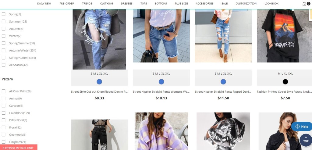 SheStar streetwear & urban fashion clothing dropshipping supplier