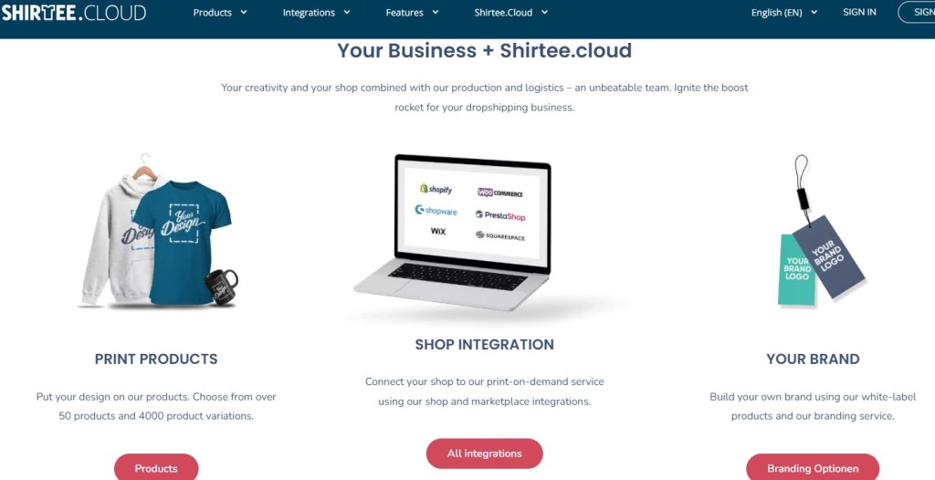 Shirtee EU print-on-demand company