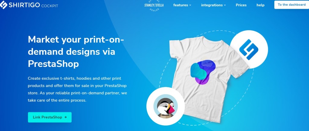 Shirtigo PrestaShop print-on-demand module