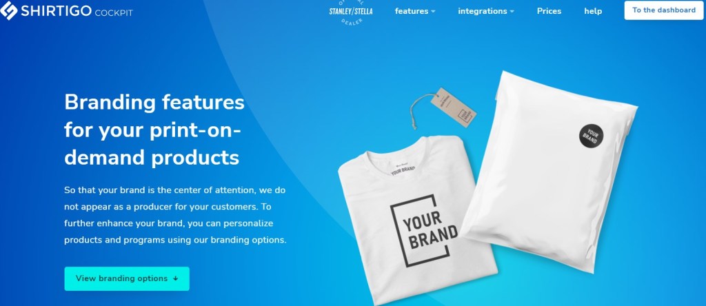 Shirtigo private-label/white-label print-on-demand company