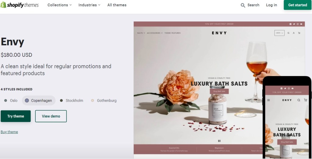 Shopify Envy theme