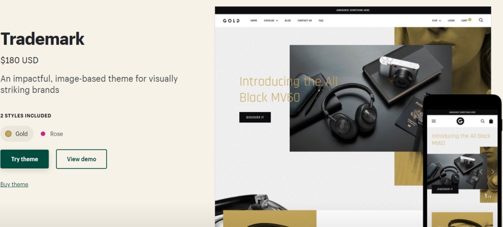 Shopify Trademark theme