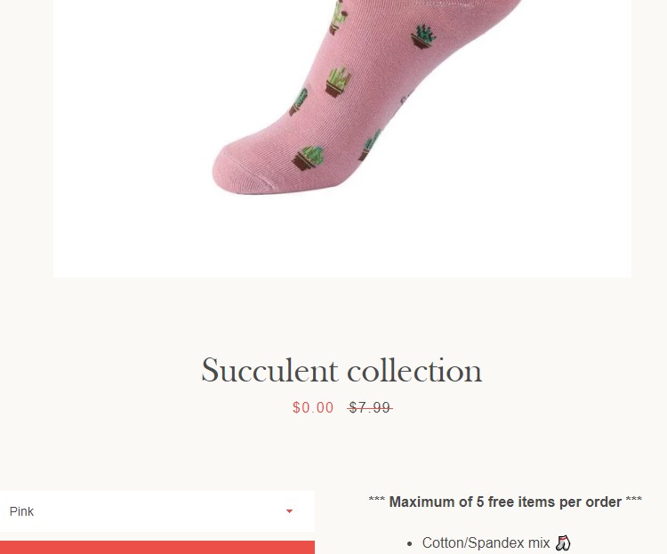 ShopMoosheSocks zero-cost products