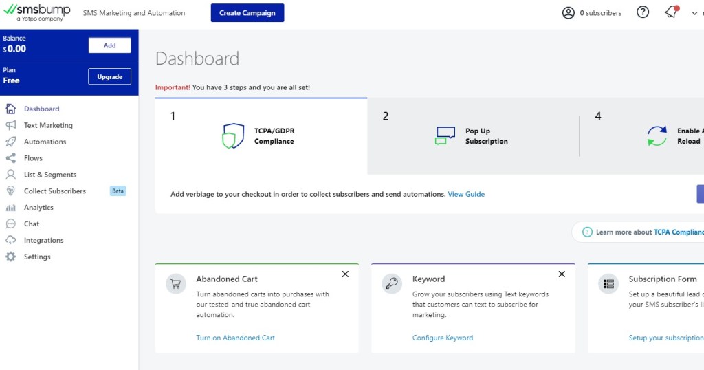 SMSBump SMS marketing app for dropshipping