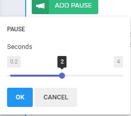 Speechelo add pause button