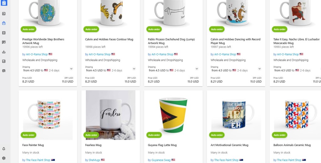 Syncee coffee mug dropshipping supplier