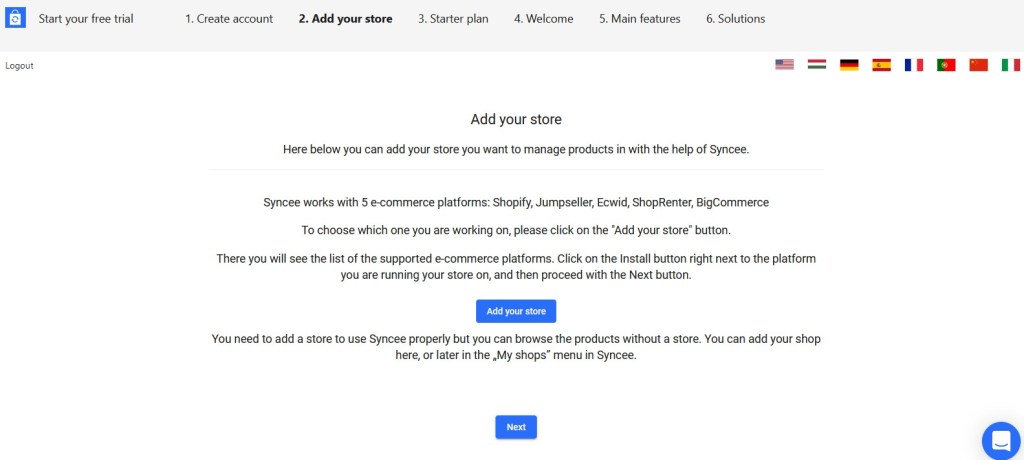 Syncee onboarding process