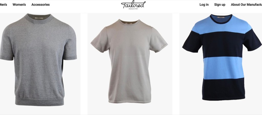 Tailored Industry t-shirt manufacturer in the USA