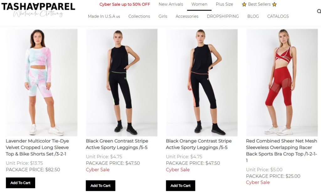 Tasha Apparel - activewear & fitness clothing wholesaler