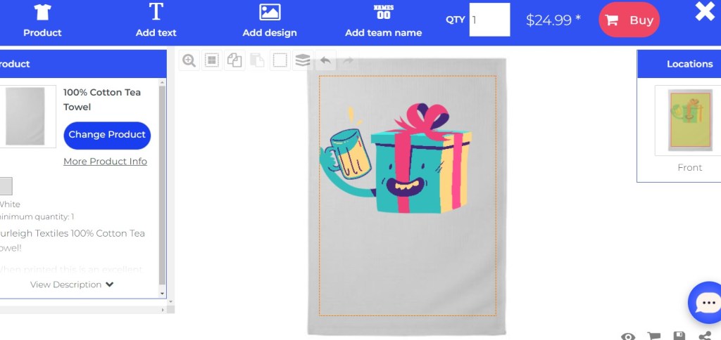 ThePrintBar tea towel print-on-demand company