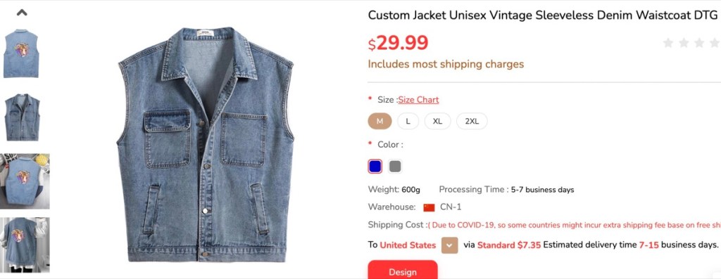 ThisNew custom denim jacket print-on-demand supplier