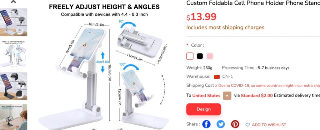 ThisNew mobile phone display stand print-on-demand supplier