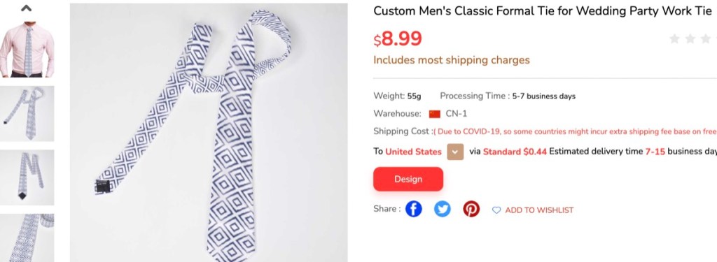 ThisNew necktie print-on-demand supplier