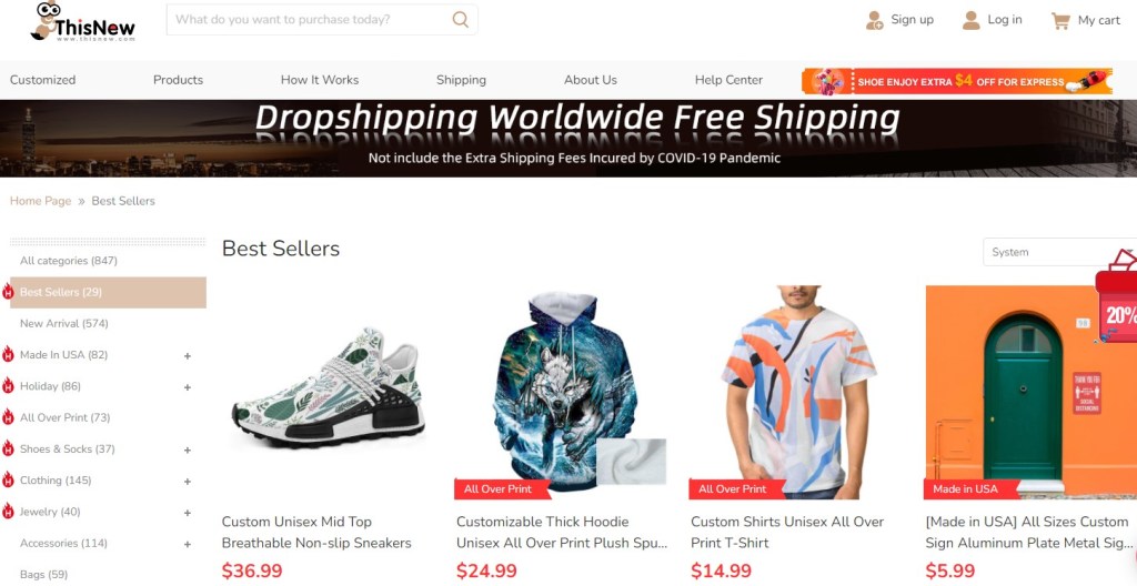 ThisNew print-on-demand dropshipping company