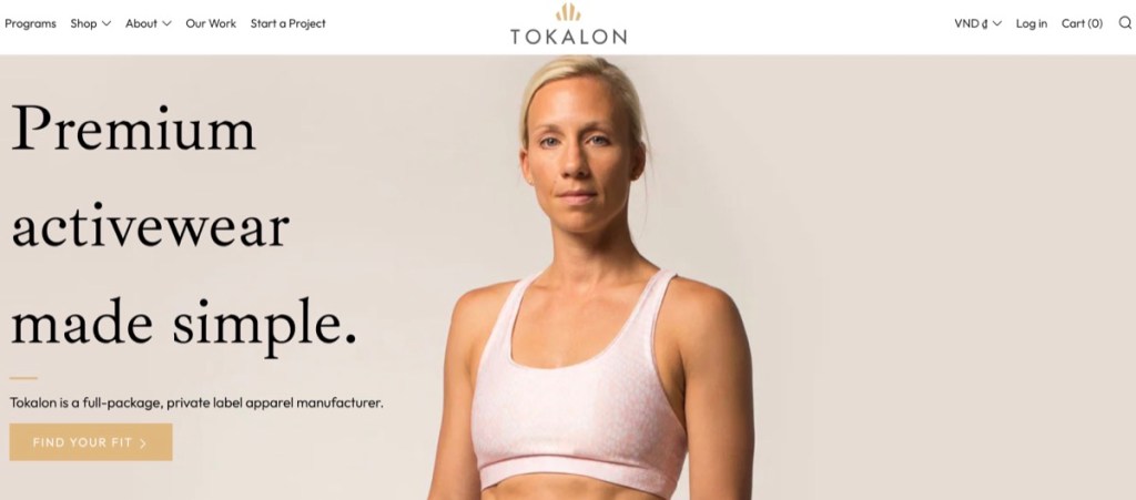 Tokalon Clothing activewear & gym clothing manufacturer in the USA