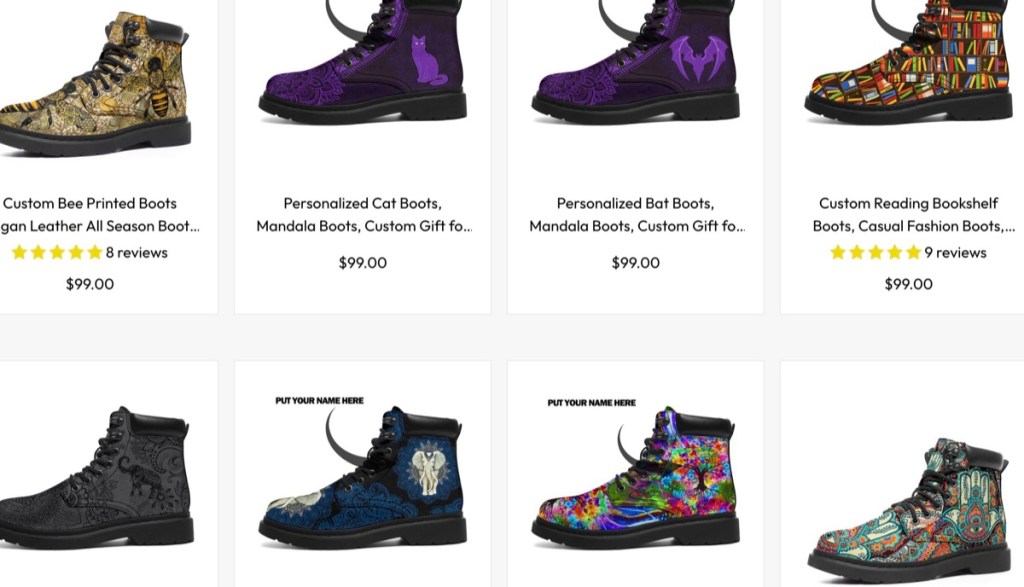 TopOnePOD custom boots print-on-demand supplier