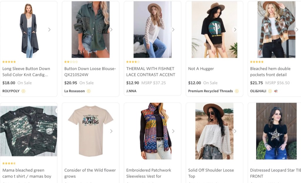 Tundra wholesale fashion clothing marketplace