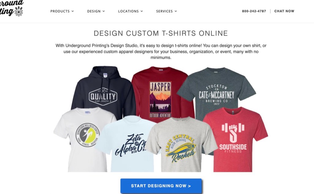 Underground Printing online custom screen printing company