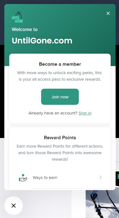 UntilGone loyalty program