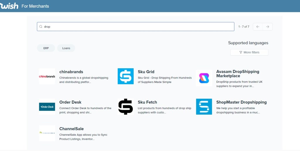 Wish dropshipping apps