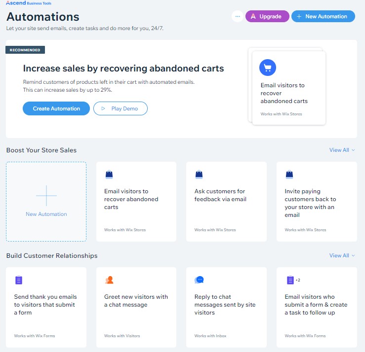 Wix Automations