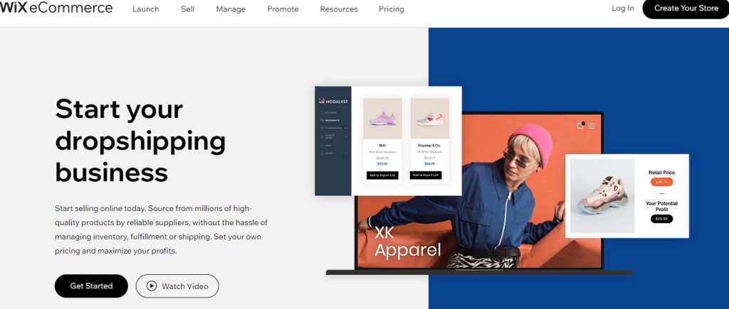 Wix one of the easiest platforms to start dropshipping for beginners