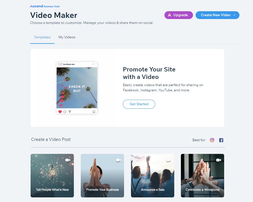 Wix Video Maker