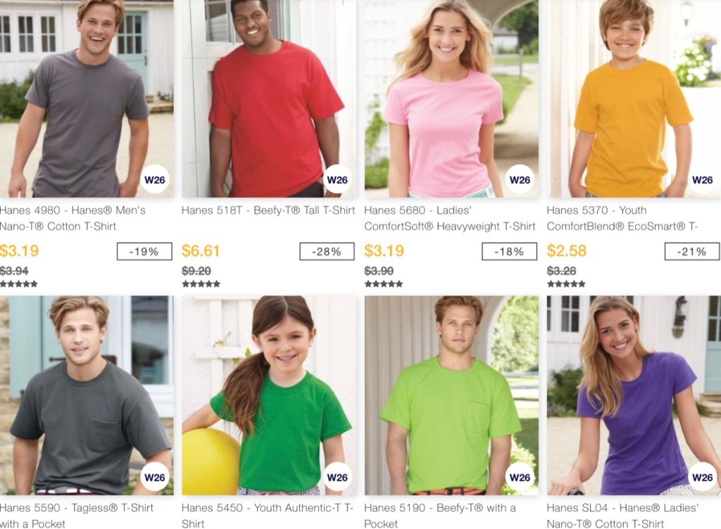 Wordans wholesale Hanes t-shirt supplier